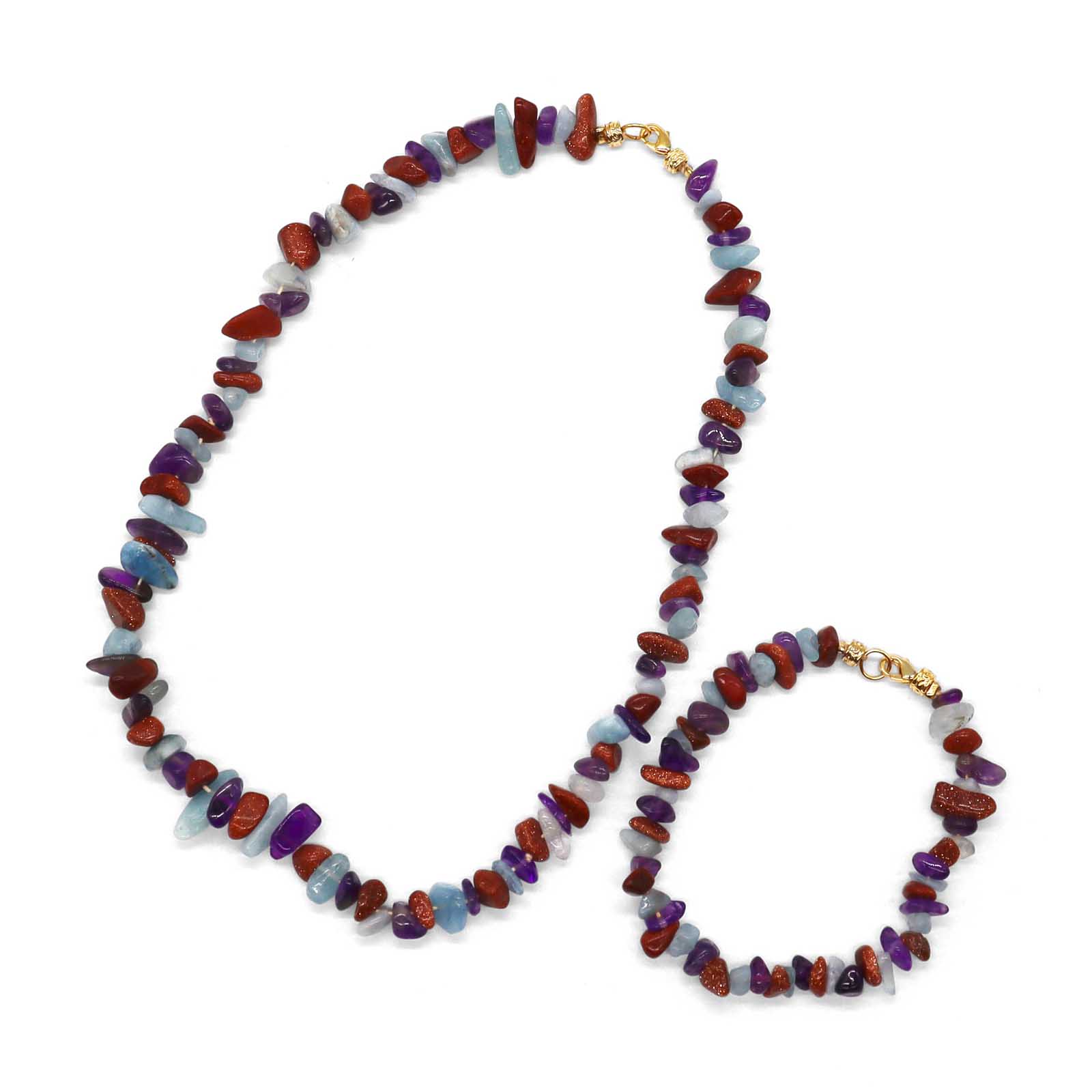 HealthyDog Edelsteinkette Hund und Armband Mensch "here I am"