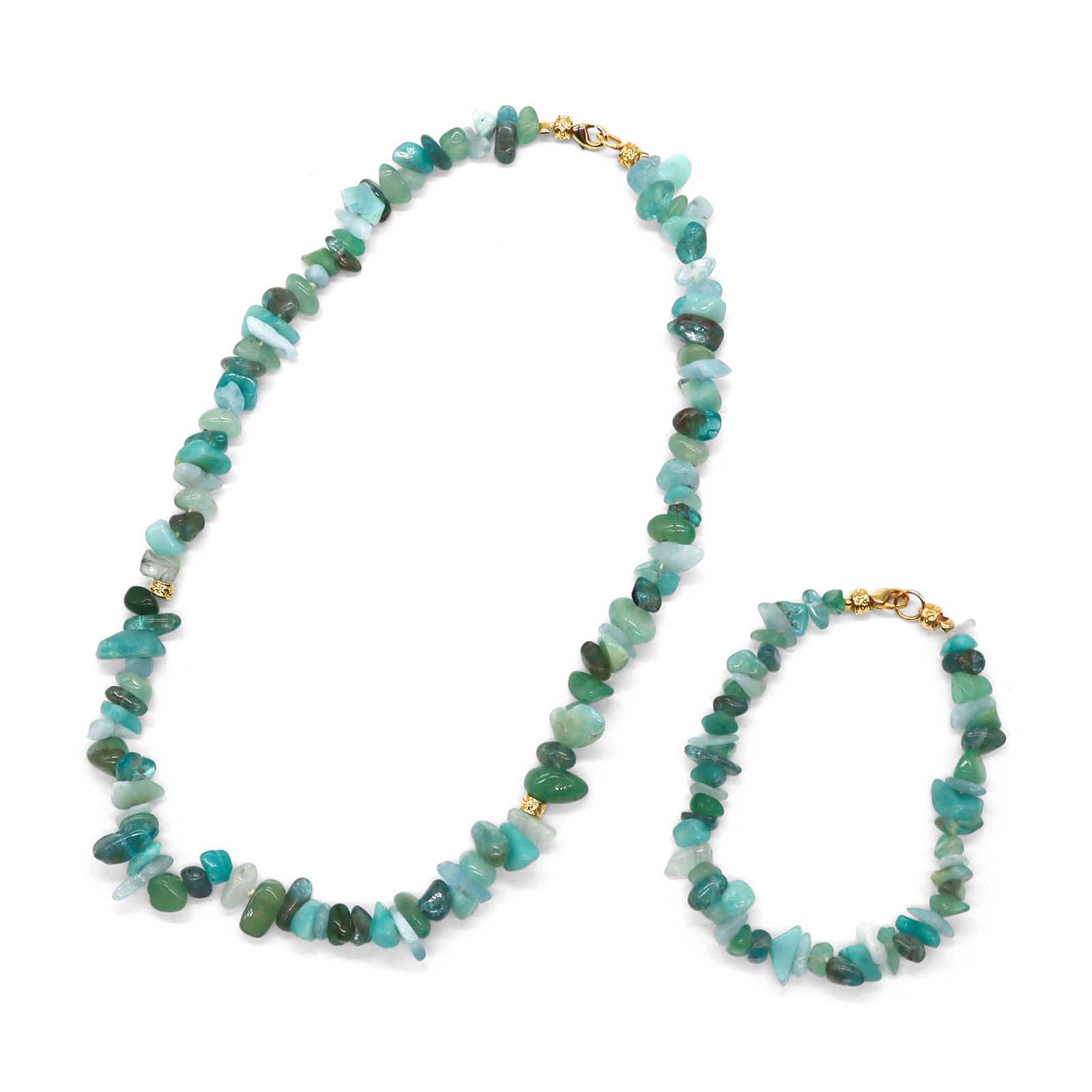 HealthyDog Edelsteinkette Hund und Armband Mensch "let's go"