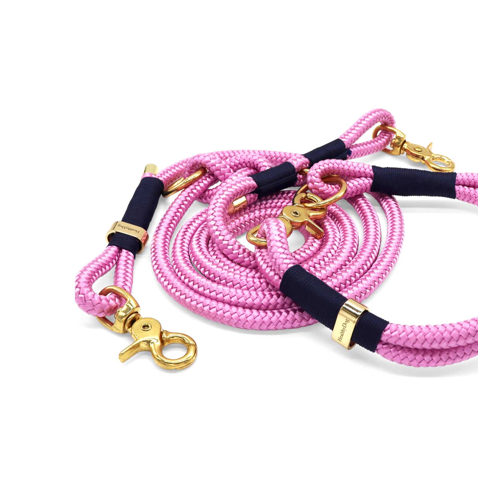 HealthyDog Paracordhalsband und Paracordleine "Rosie"