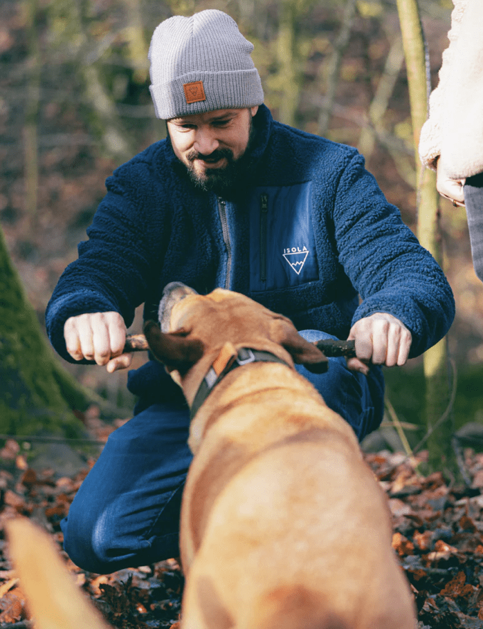HealthyDog ISOLA Bearfleece Jacke blau