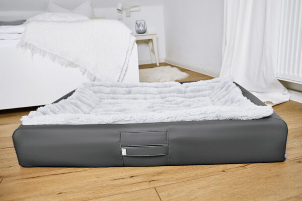 HealthyDog ammi for Dogs orthopädisches Hundebett Kunstleder anthrazit