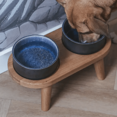 HealthyDog AVA Holztablett für zwei Näpfe