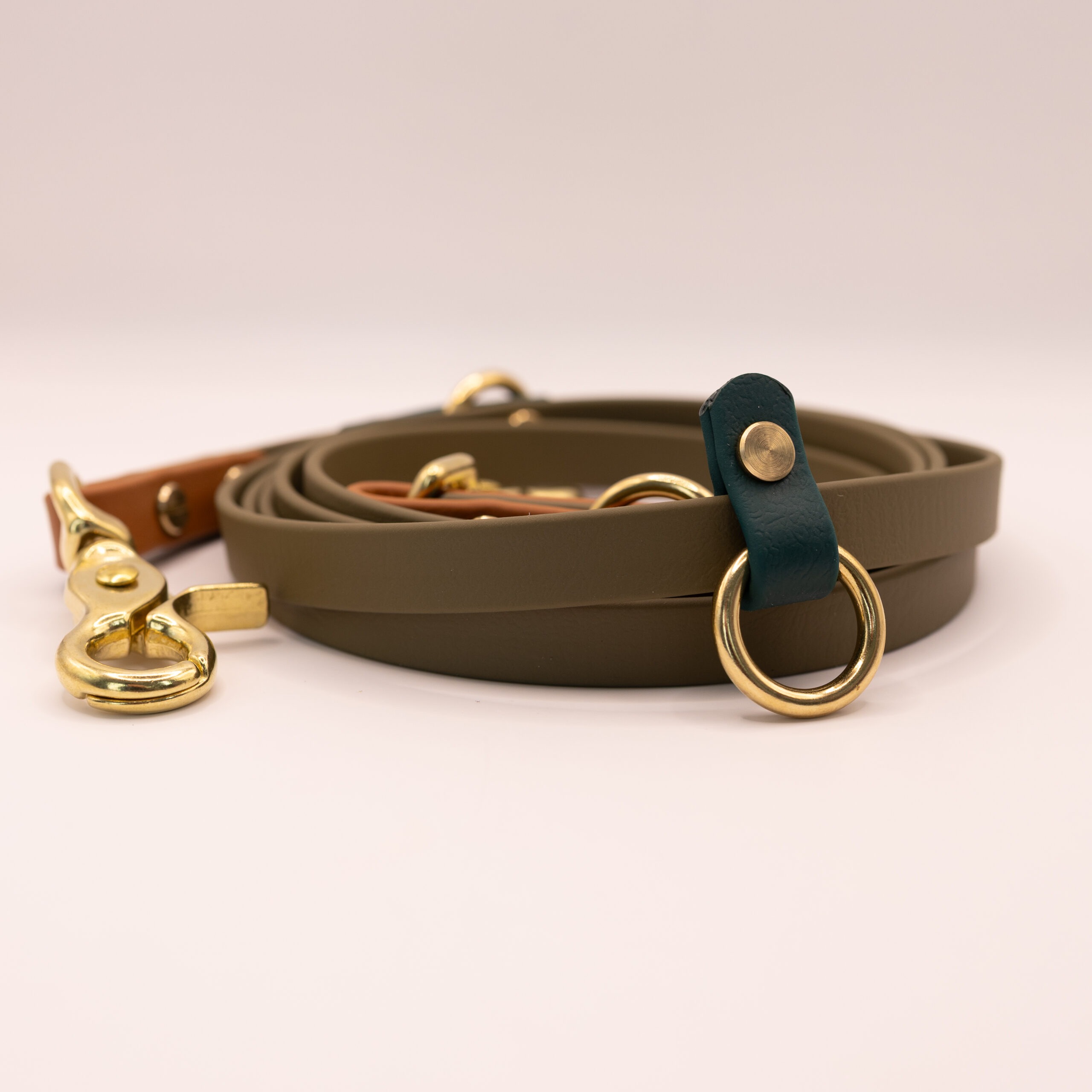 healthydog_produkte_healthydog_x_kahu_hundeleine_biothane_oliv/braun HealthyDog x KAHU Hundeleine Biothane "oliv/braun"