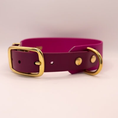 HealthyDog x KAHU verstellbares Hundehalsband Biothane "berry"