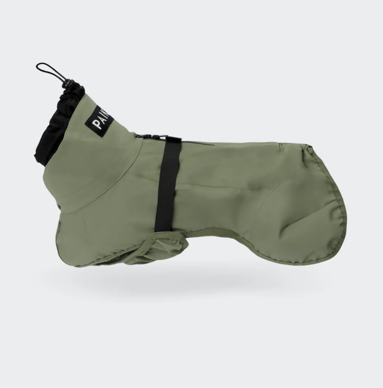 healthydog_produkte_paikka_regenmantel_grün_reflektierend HealthyDog PAIKKA Regenmantel grün reflektierend